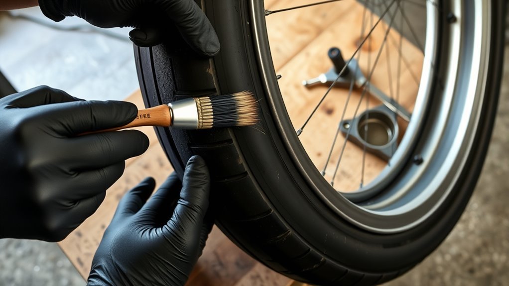 align and lubricate tire beads