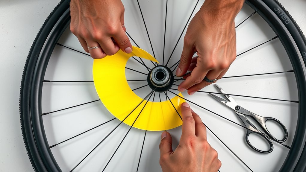 applying tubeless rim tape