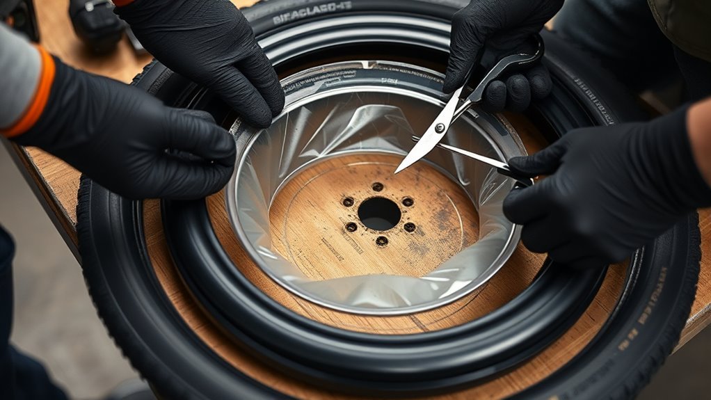 center and secure tire liner