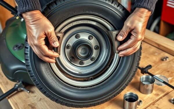 change lawn mower tire