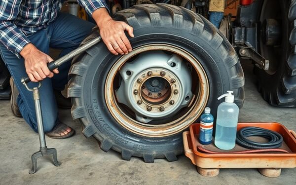 change tractor tire tube