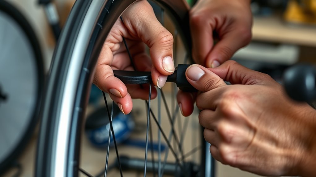 control tube while levering