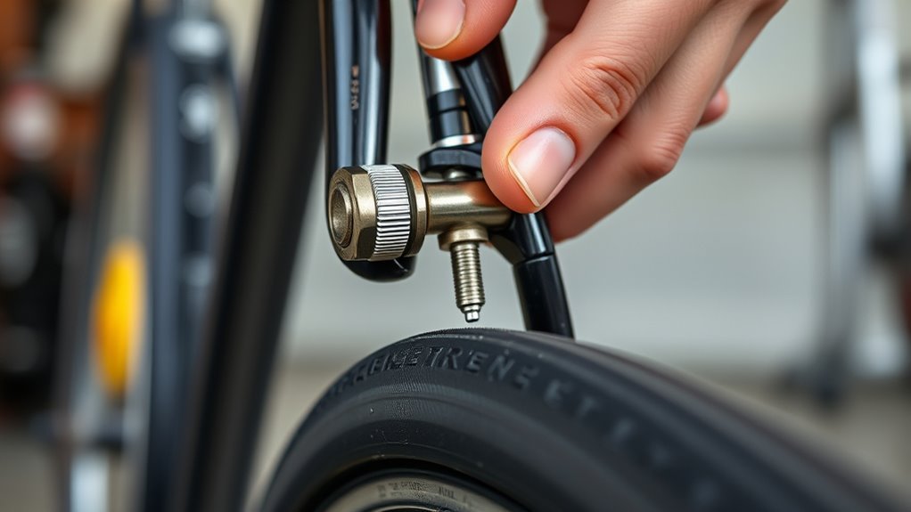 inflate presta valve correctly