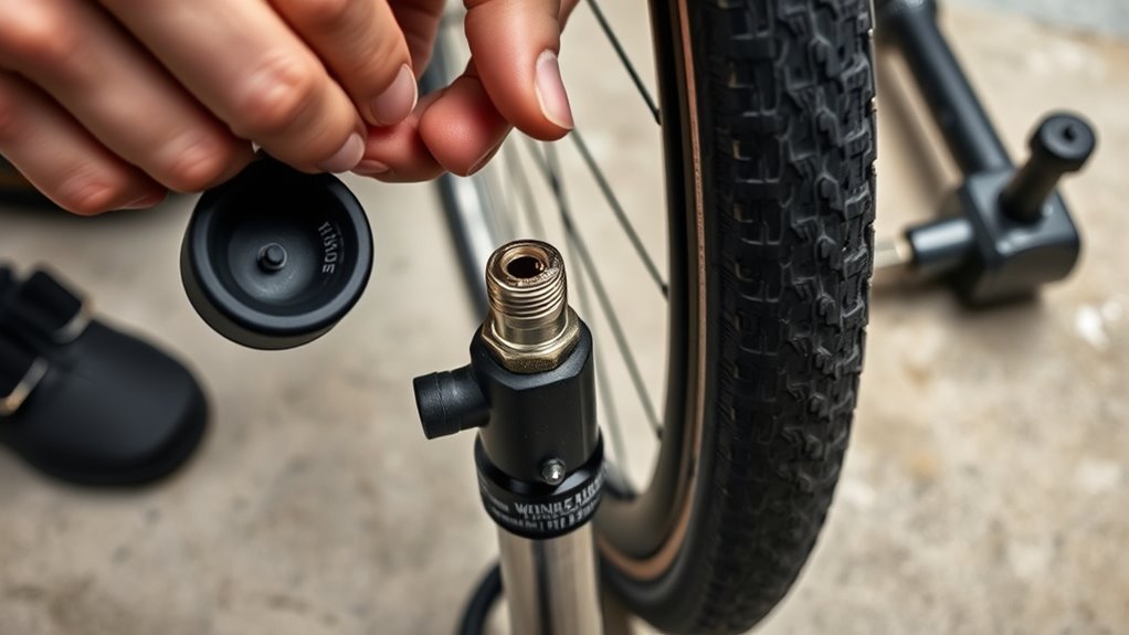 inflate schrader valve correctly