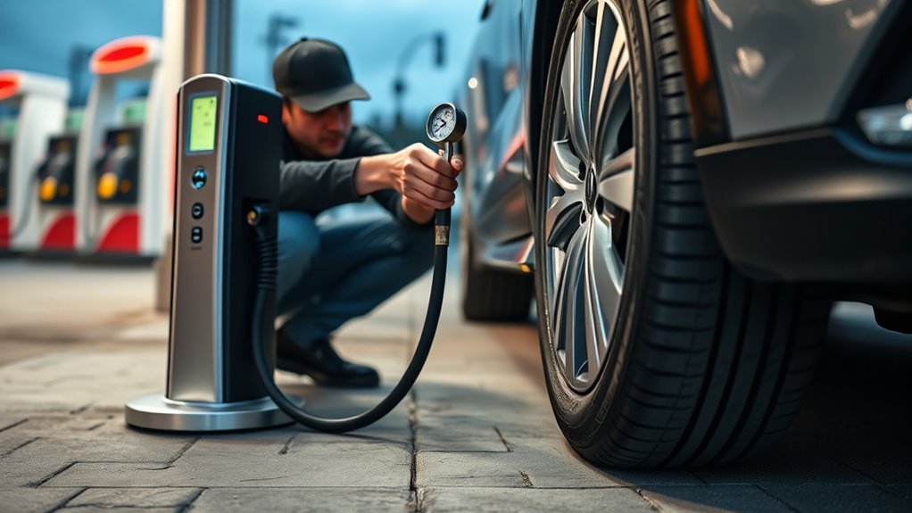 inflate tires using automation