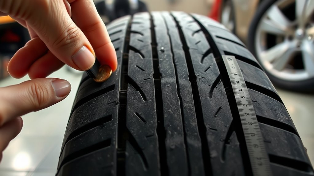 measuring tire tread depth