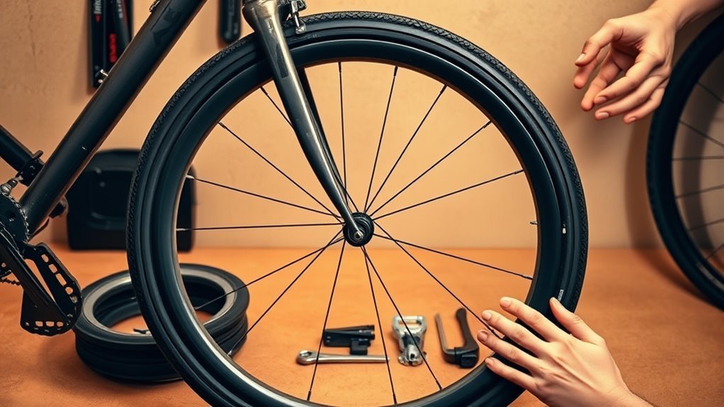 organized workspace for repairs