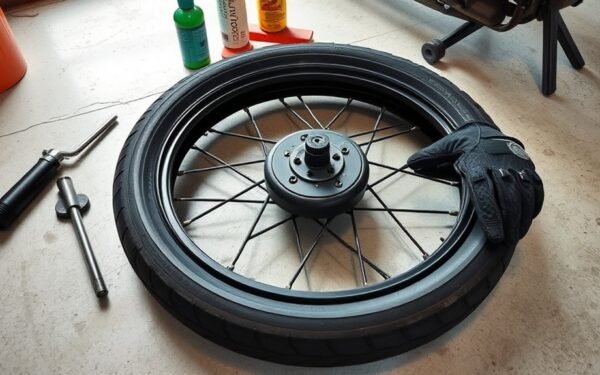 replace motorcycle inner tube