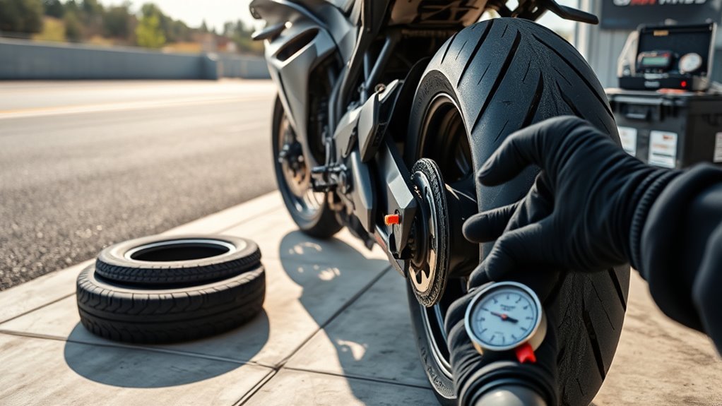 adjust tire pressure accordingly