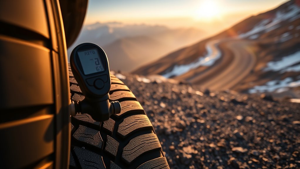 adjust tire pressure elevation