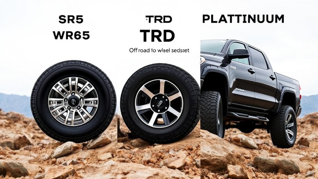Toyota Tundra TRD off-road wheel and tire setup on rugged terrain