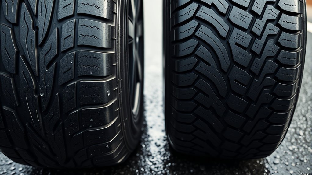 asymmetrical tires enhance performance