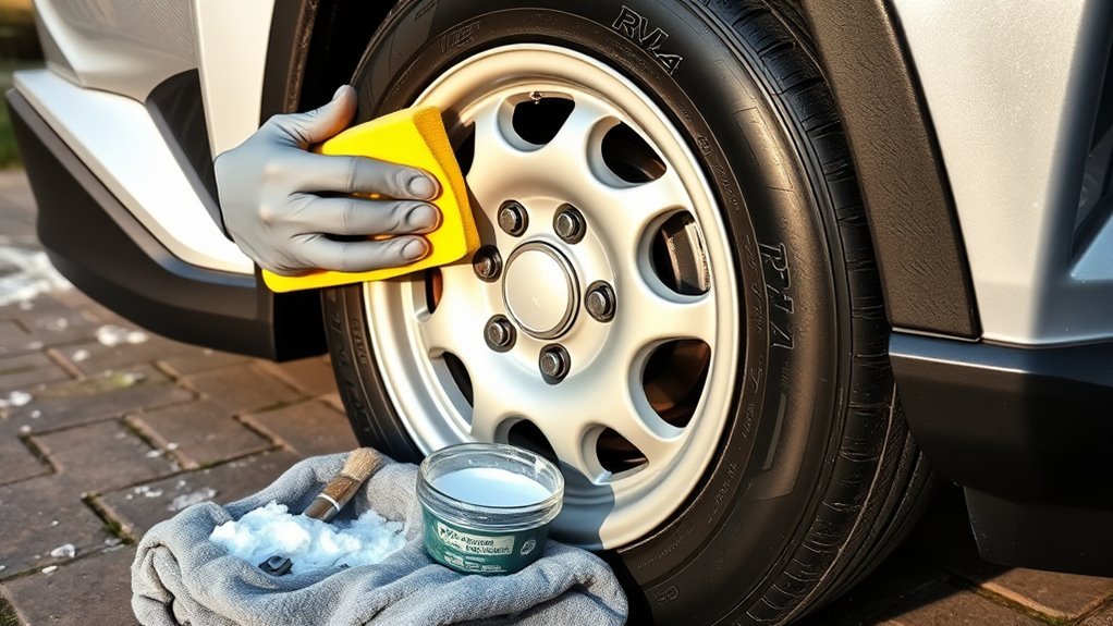 brighten whitewalls with baking soda