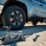 change flat tire safely