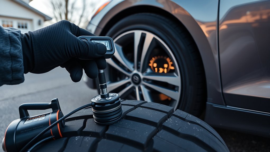check and maintain tire pressure