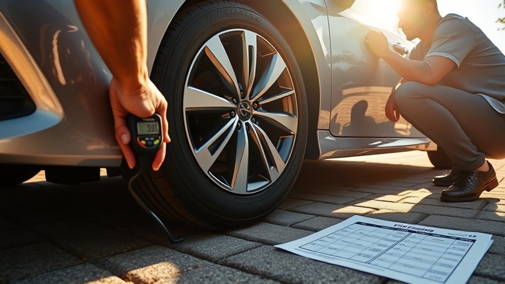 check camry tire pressure correctly