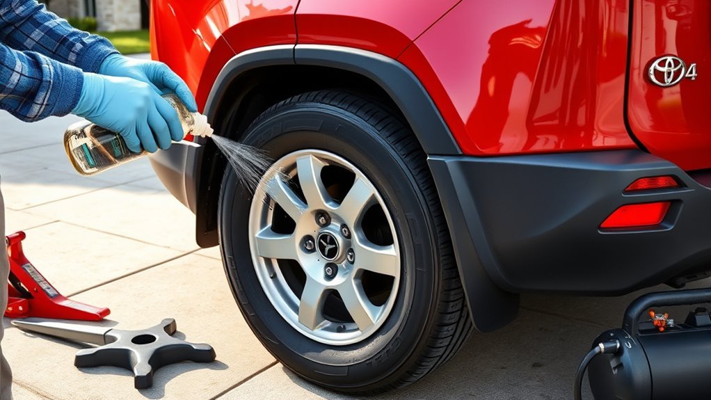 check for tire leaks