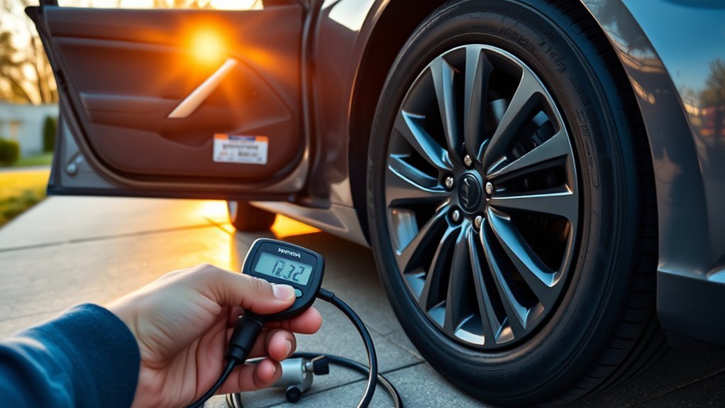 check tire pressure label