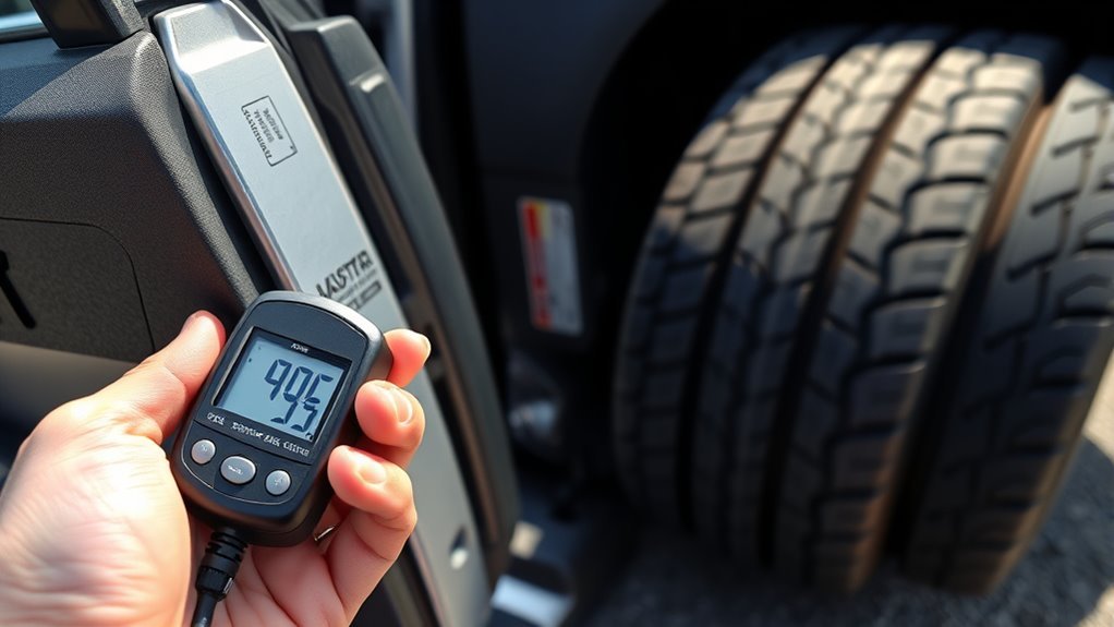 compare tire pressure readings