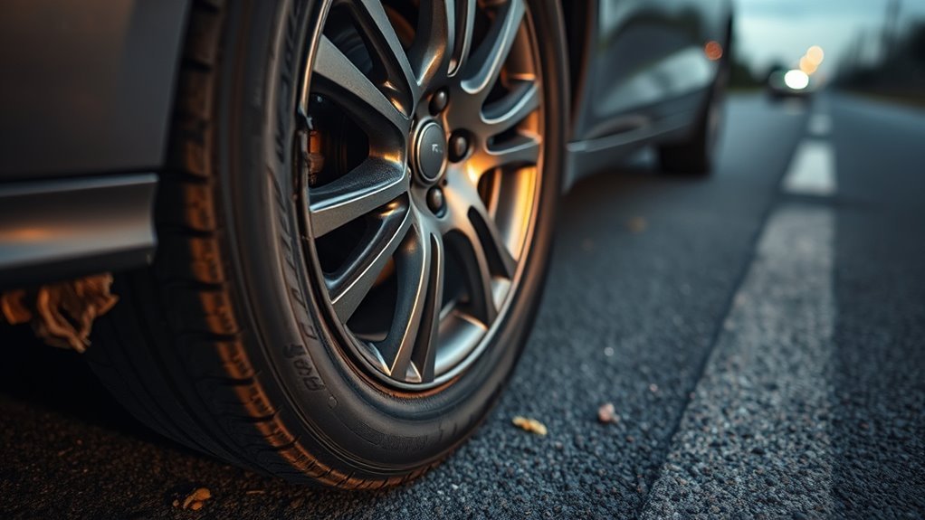 driving damages flat tires