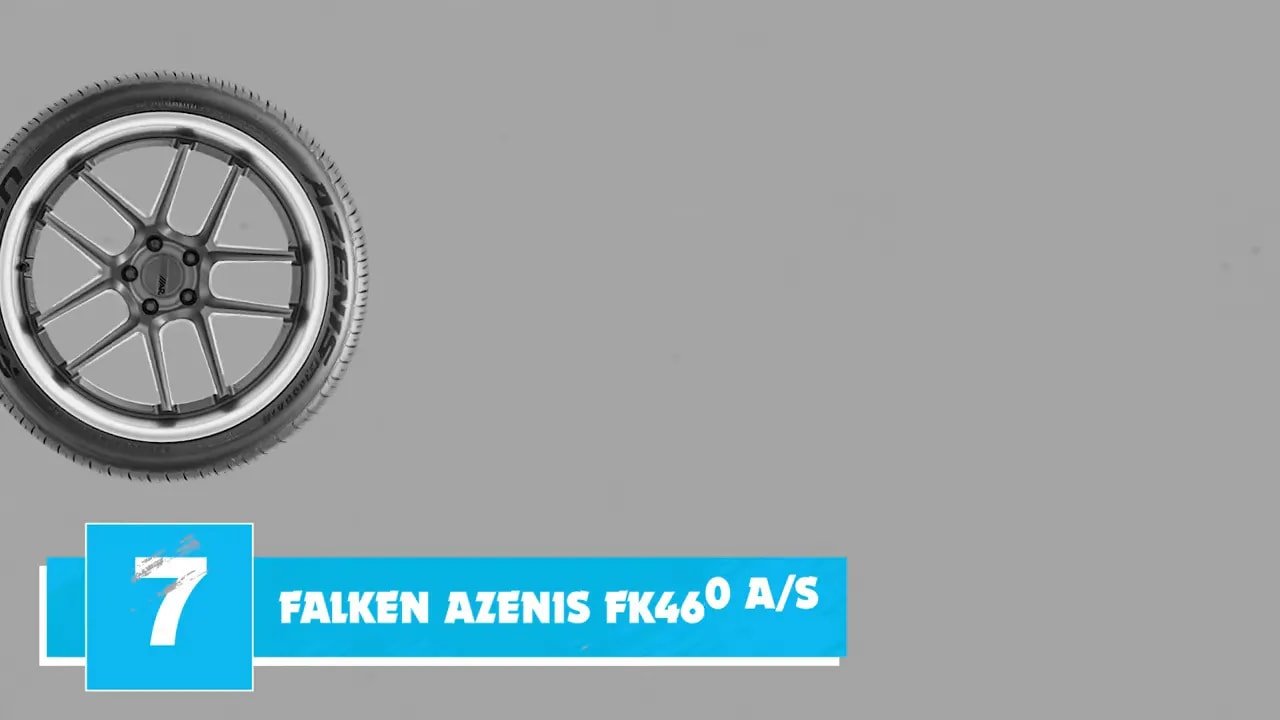Falken Azenis FK460 A/S tire side profile with ranking graphic