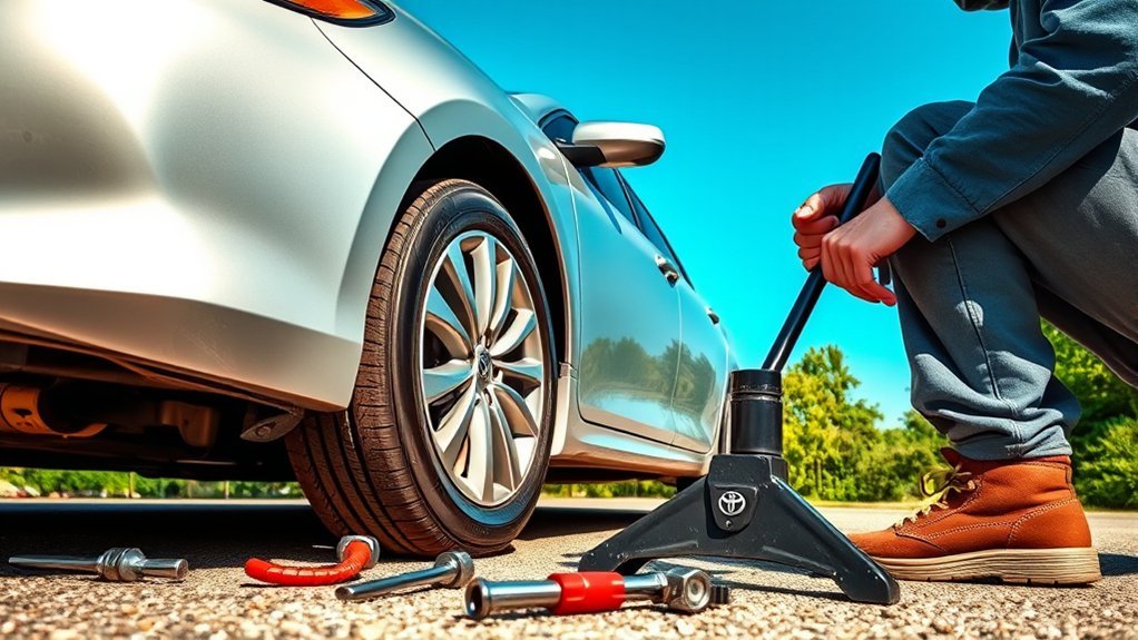 flat tire change guide