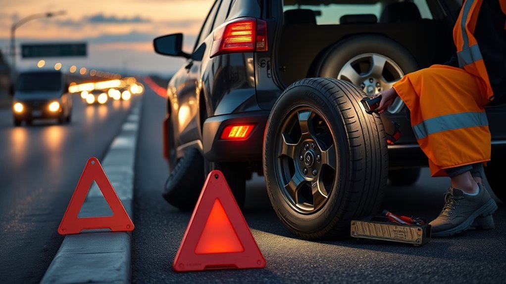 flat tire emergency procedure