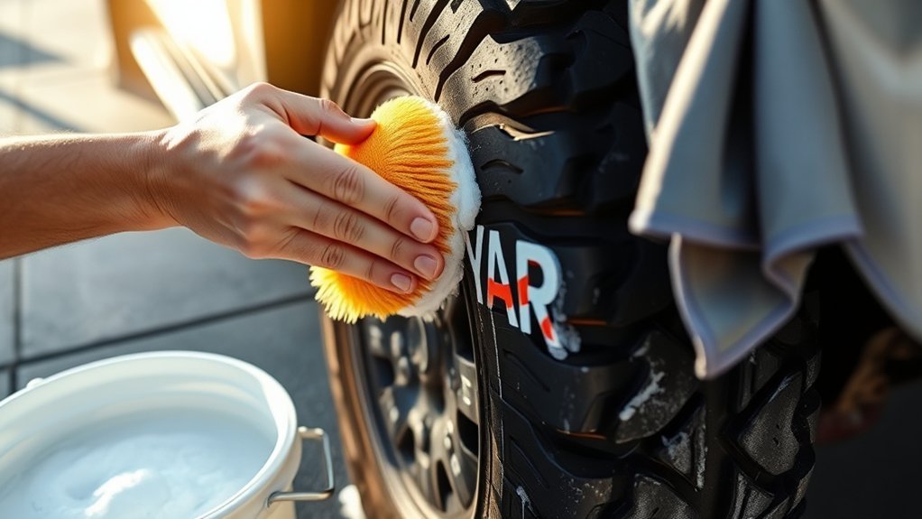gentle tire cleaning techniques