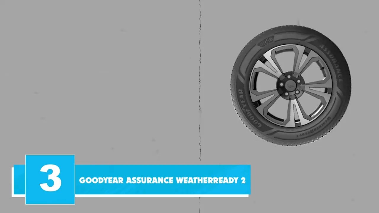 Goodyear Assurance WeatherReady 2 tire tread and sidewall close-up