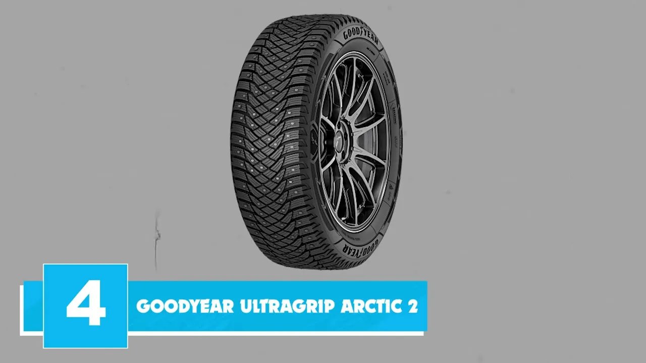 Goodyear UltraGrip Arctic 2 studded winter tire ranked #4
