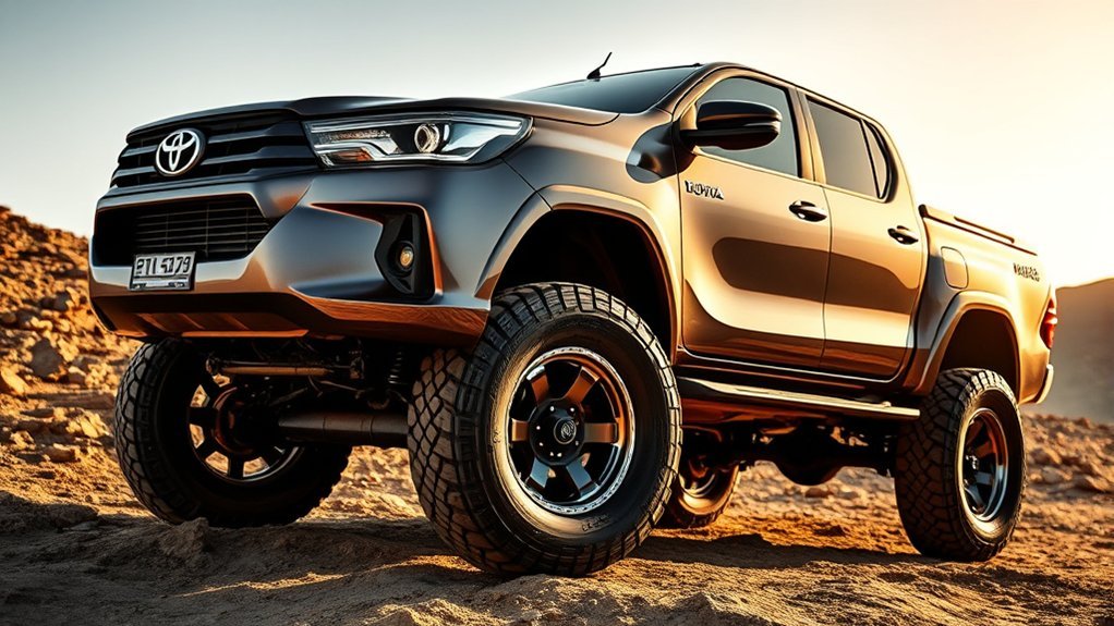 hilux 2 inch lift tires