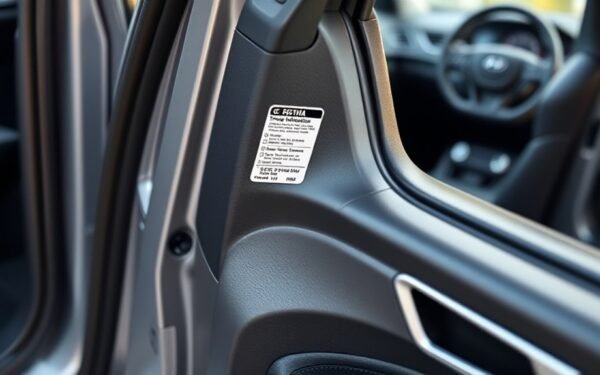 hyundai sonata tire placard location