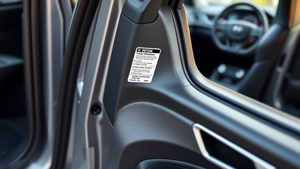 hyundai sonata tire placard location