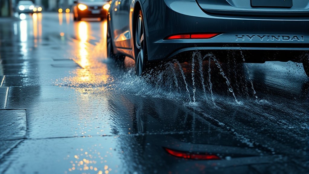 increased hydroplaning risk