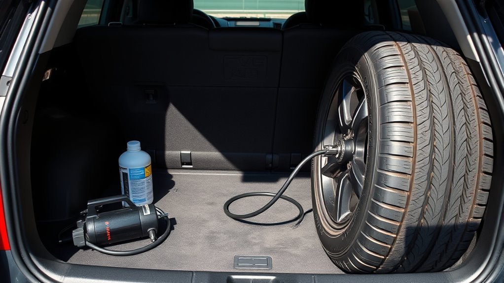 inflate tire to proper pressure