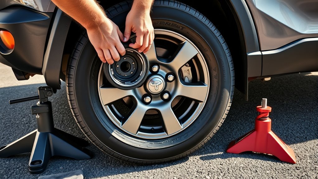 install rav4 spare tire