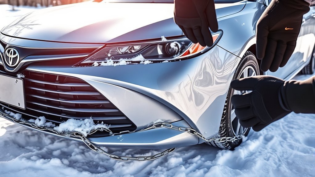 install snow chains properly