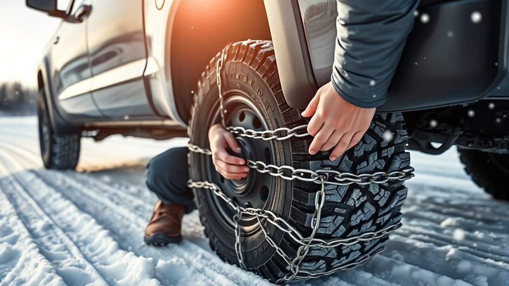 installing tire chains properly