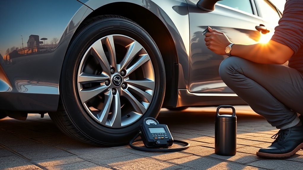 maintain proper tire pressure