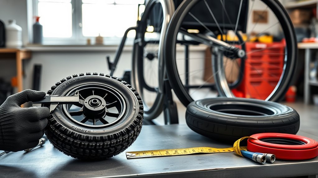 match tires to wheelchair