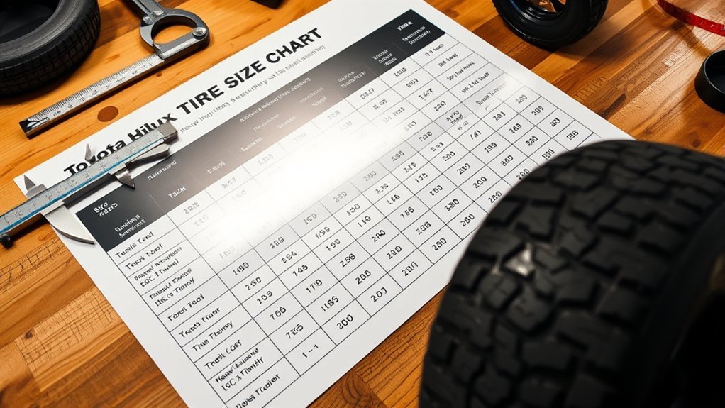 measure hilux tire size