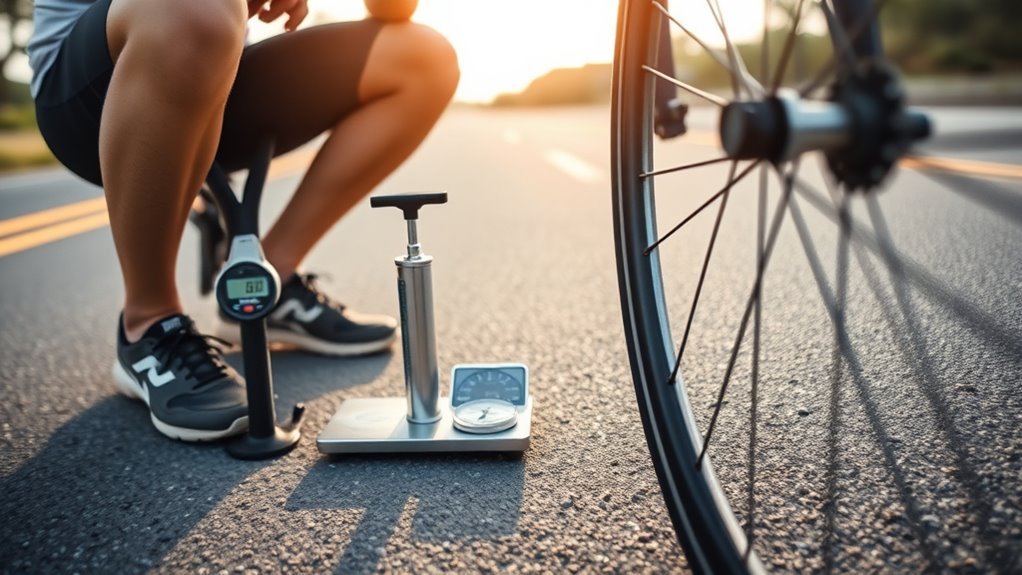 measure weight adjust tire