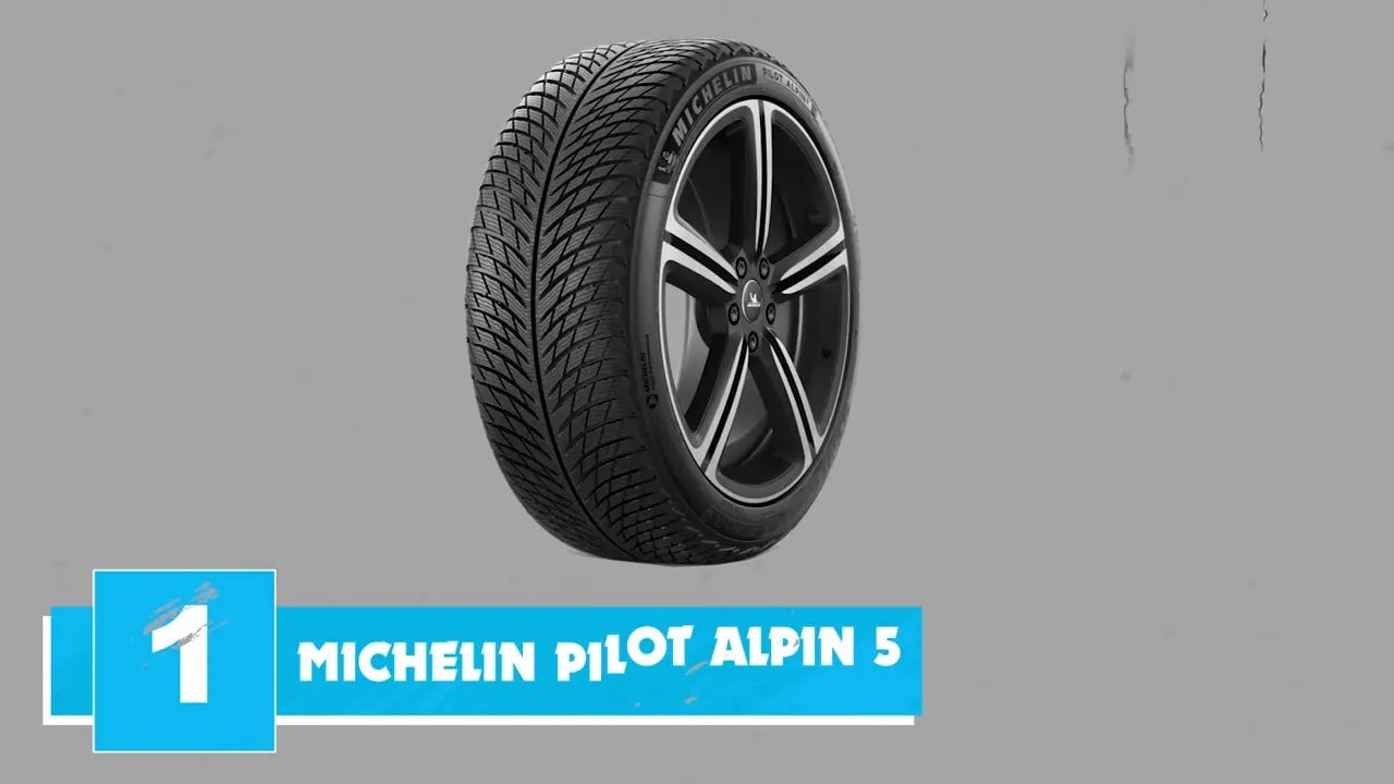 Michelin Pilot Alpin 5 winter tire product image with rank overlay