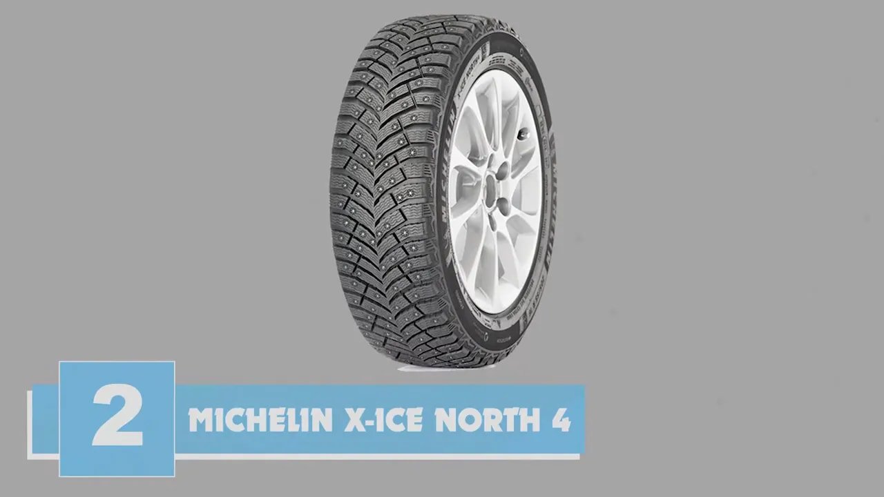 Michelin X-Ice North 4 studded winter tire ranked number 2