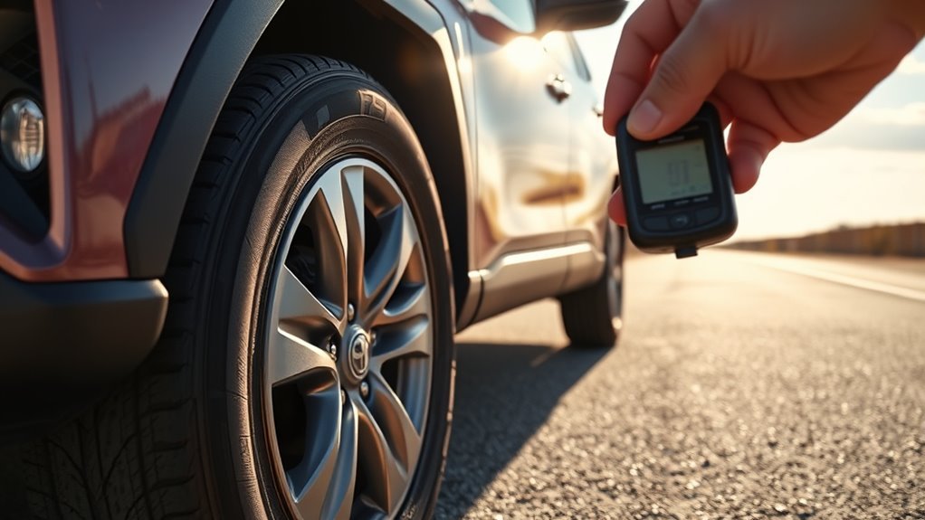monitor tire pressure regularly