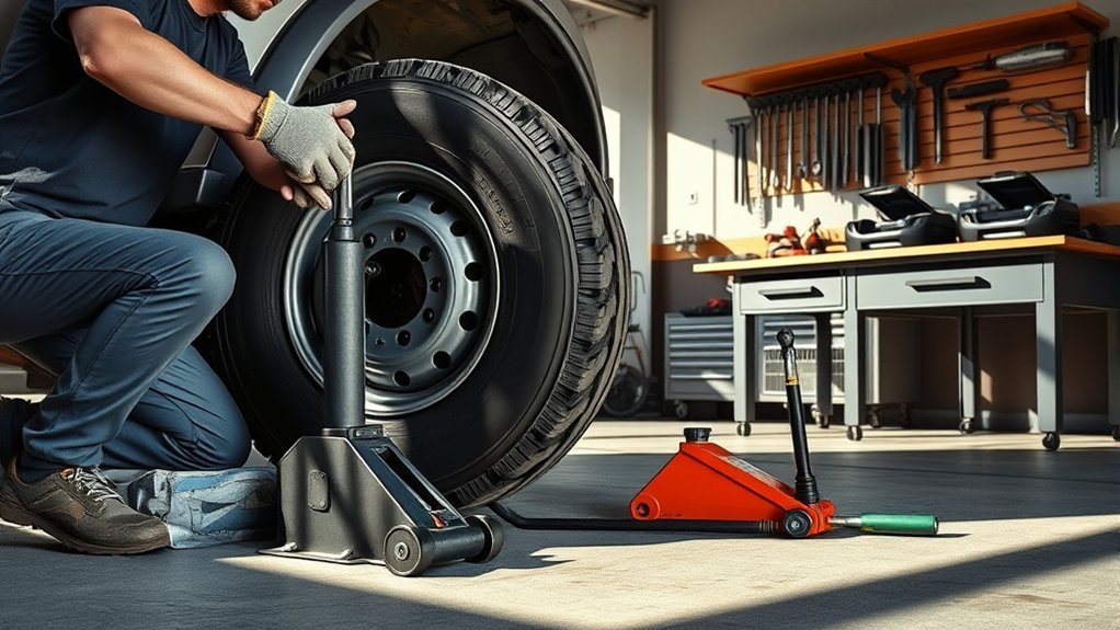 mounting and dismounting tires