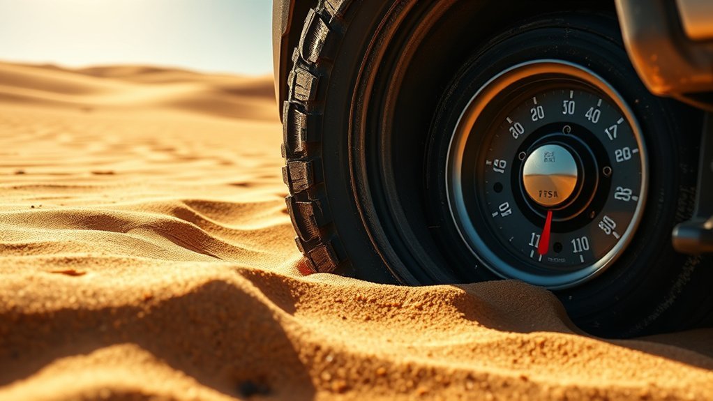 optimal tire pressure sand driving