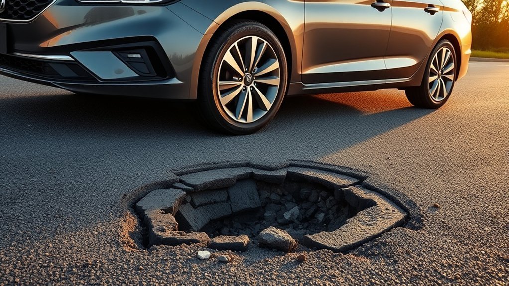 pothole impact affects alignment