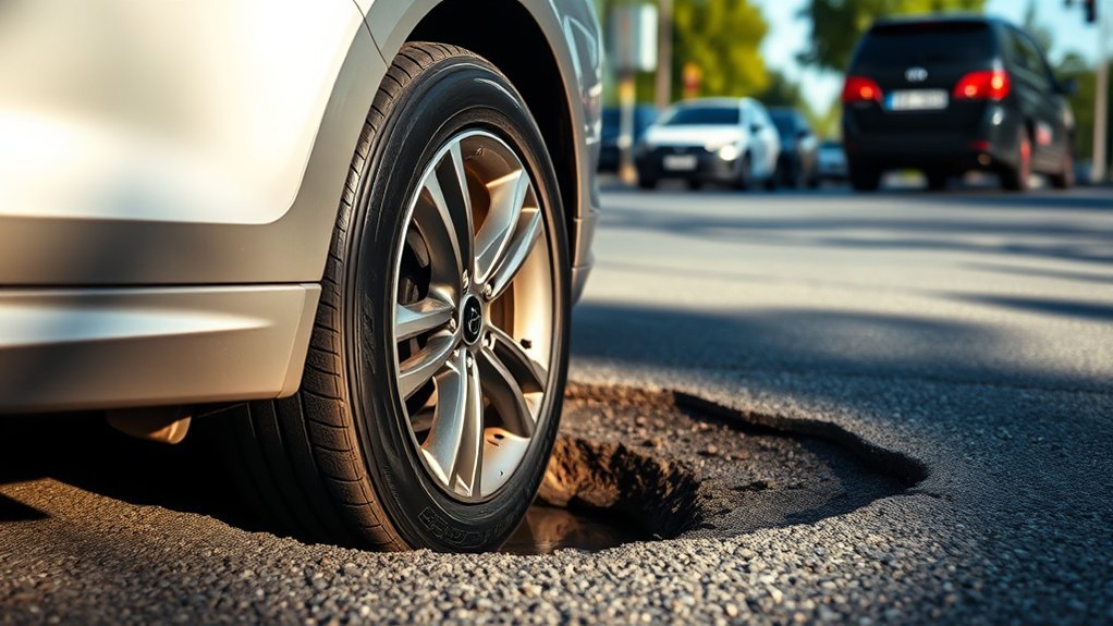 pothole impact may misalign