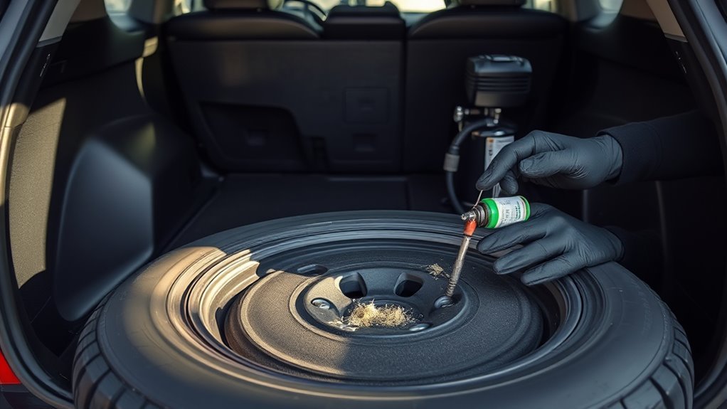 prepare tire puncture repair